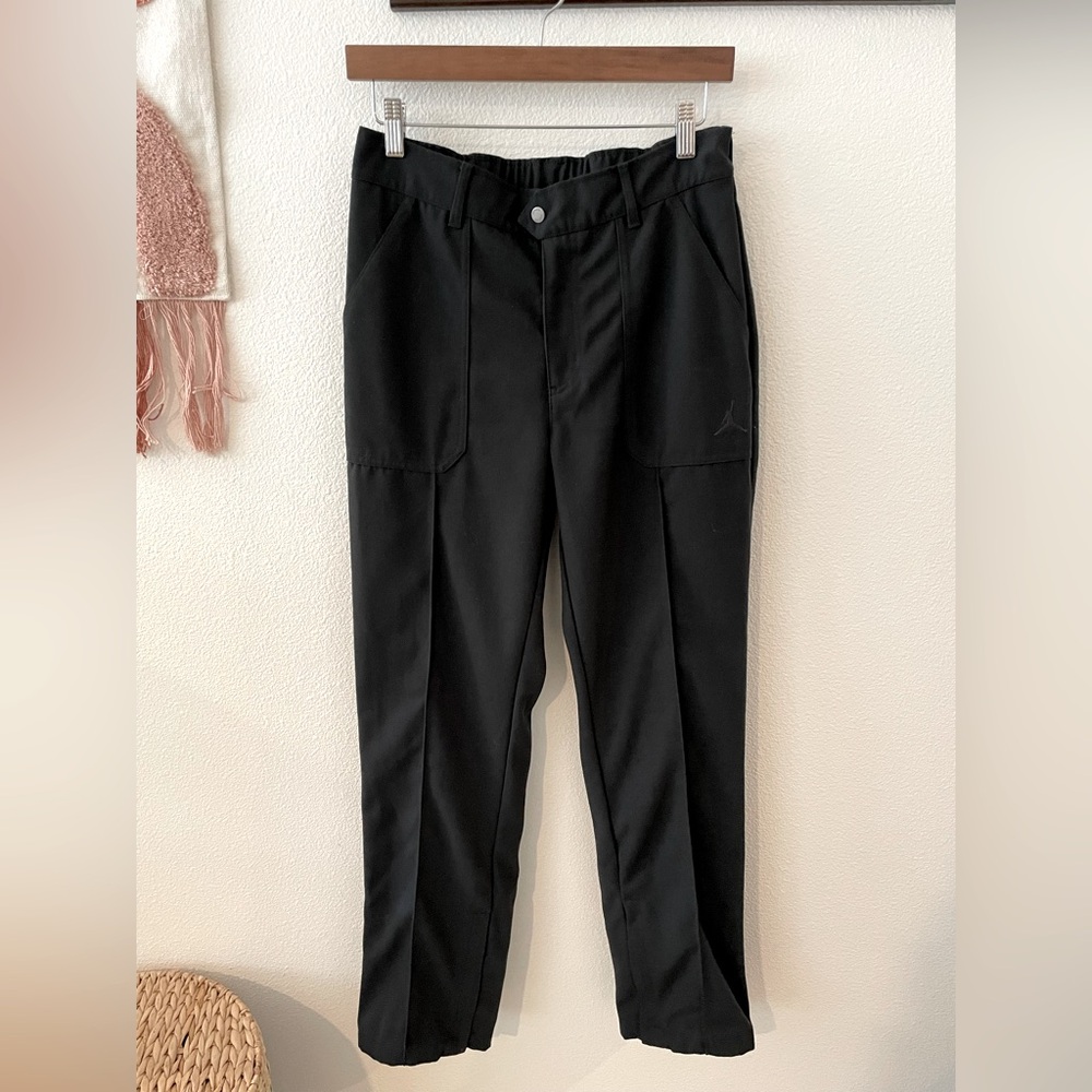 Used Black Heavyweight Nike Air Jordan Trousers Unisex Size Small EUC